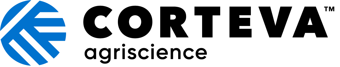 Logo de Corteva AgriScience, montrant un symbole bleu de forme circulaire stylisée, accompagné des mots « Corteva AgriScience ».