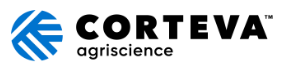 Logo de Corteva Agriscience, montrant un symbole bleu de forme circulaire stylisée, accompagné des mots « Corteva Agriscience ».
