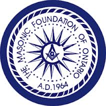 Logo de la Masonic Foundation of Ontario, formé d’un compas et d’un carré au centre d’une étoile scintillante.